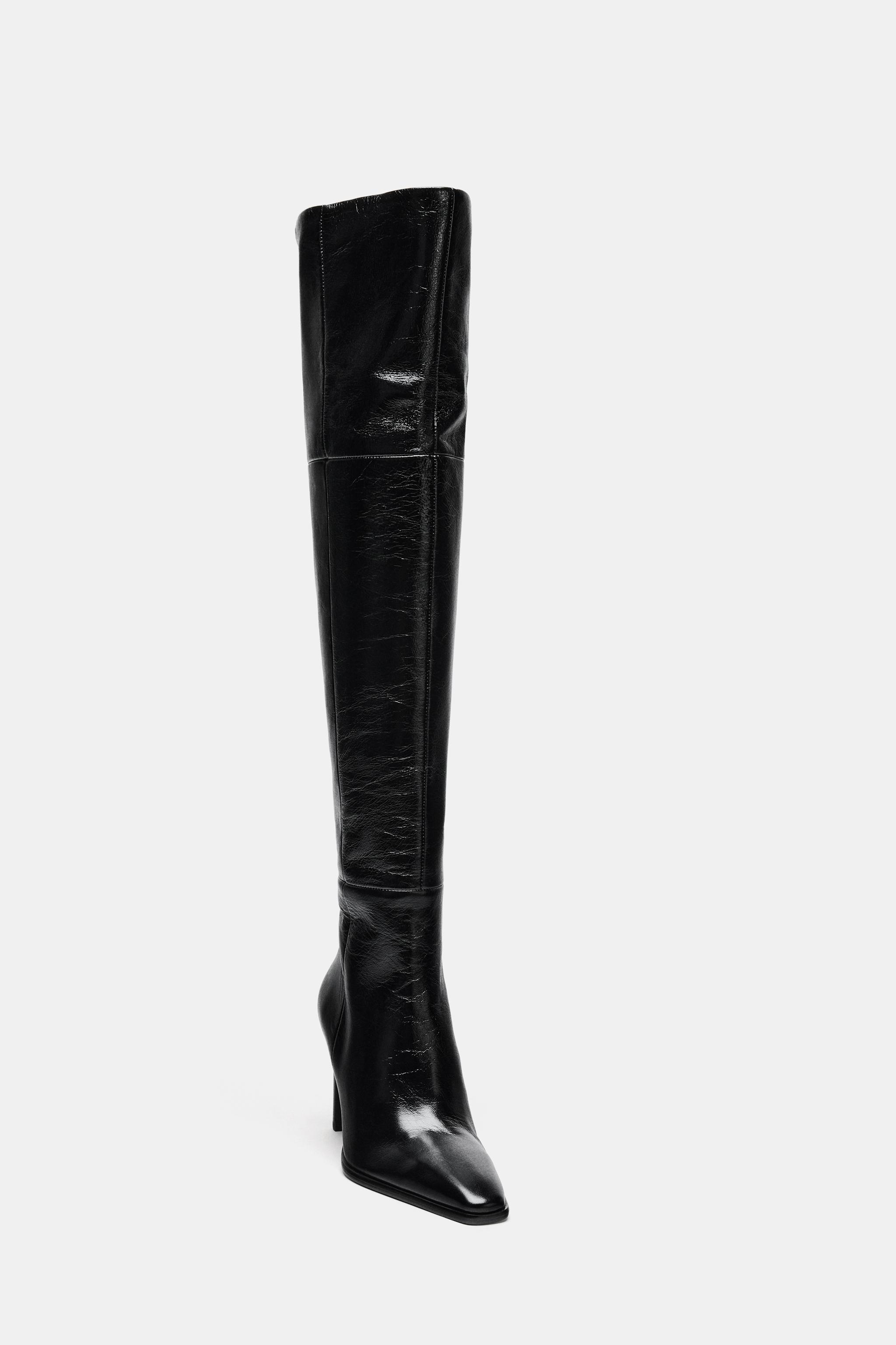 EXTRA TALL HEELED LEATHER BOOTS LIMITED EDITION